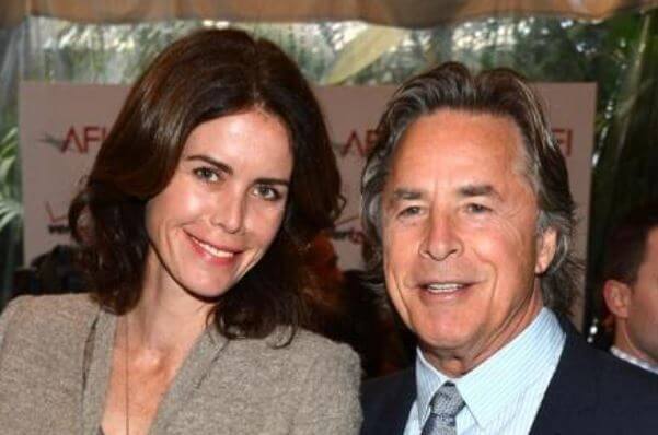 Wayne Fred Johnson's son, Don Johnson. with his wife, Kelley Phleger.